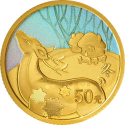 二十四節氣（光陰的故事）金銀紀念幣3克圓形金質紀念幣