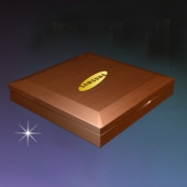 2014年4月：定制三星公司水晶擺件鑲純銀包純金紀念幣