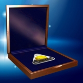 2014年1月：廣州造幣企業(yè)定制立白純銀鑲金紀念幣定制