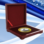 2015年12月定做　廣州軒怡公司年會(huì)純金包純銀紀(jì)念幣定做