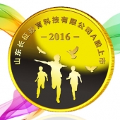 2016年5月定制　廣東鑄幣廠定制山東長征黃金金牌獎牌定制