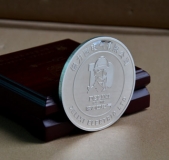 德力西電氣年會(huì)年終總結(jié)年慶銀章定做,純銀勛章