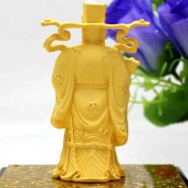 千足鑄金財(cái)神金銀擺件，絨沙金純金財(cái)神像擺件定制