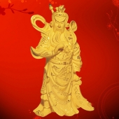 關公電鑄沙金擺件定制、千足鑄金擺件定做