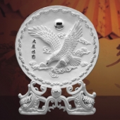 大展鴻圖純銀銀盤(pán)定做、訂制純銀紀(jì)念盤(pán)、訂做紀(jì)念銀盤(pán)